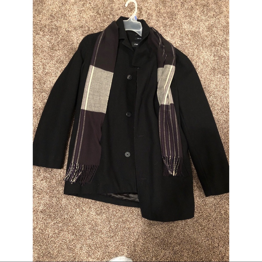 Claiborne trench coat with scarf